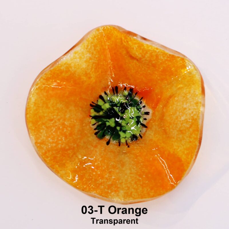 Orange sommerblomst fra Grevelsgaard Glas
