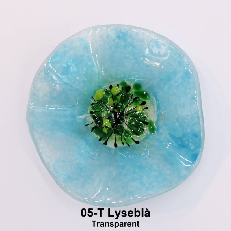 Lyseblå sommerblomst fra Grevelsgaard Glas