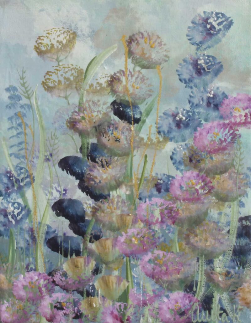 Min blomst. Maleri af Anita Krøjgaard (B * H: 22 * 28 cm)