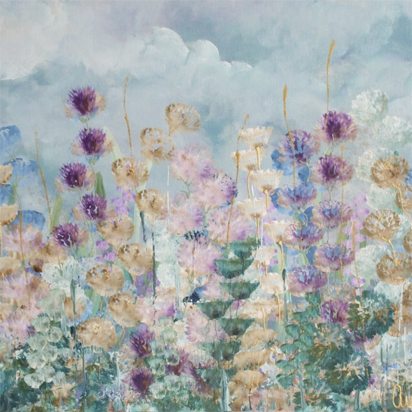 Et smukt sind. Maleri af Anita Krøjgaard (B * H: 40 * 50 cm)