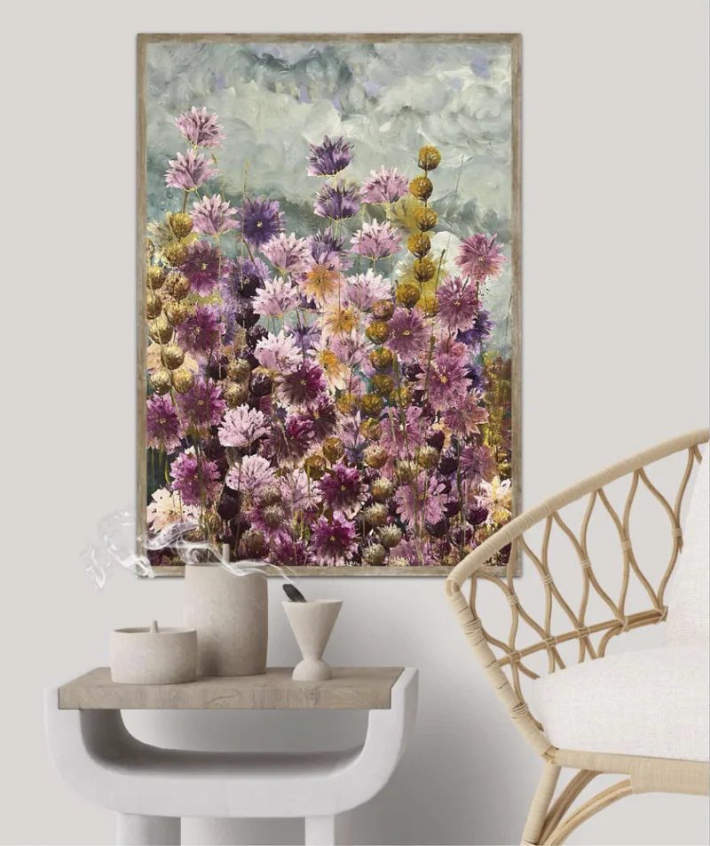 Maleri af Anita Krøjgaard med blomstermotiv