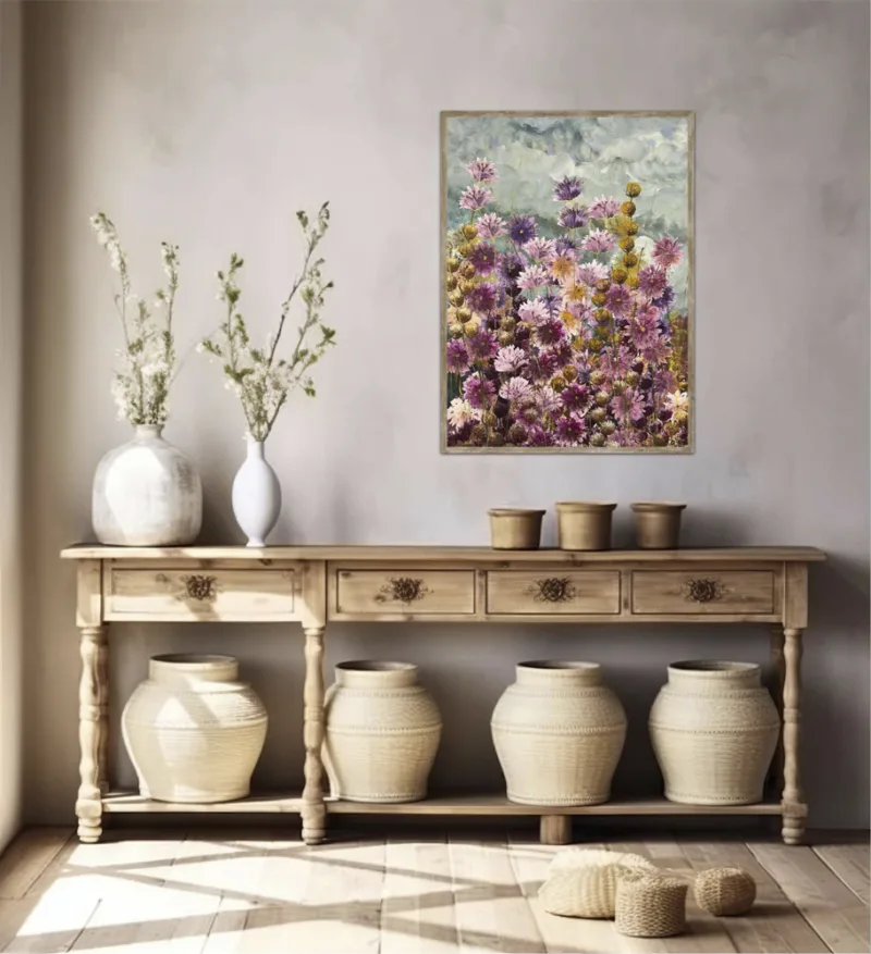 Maleri af Anita Krøjgaard med blomstermotiv