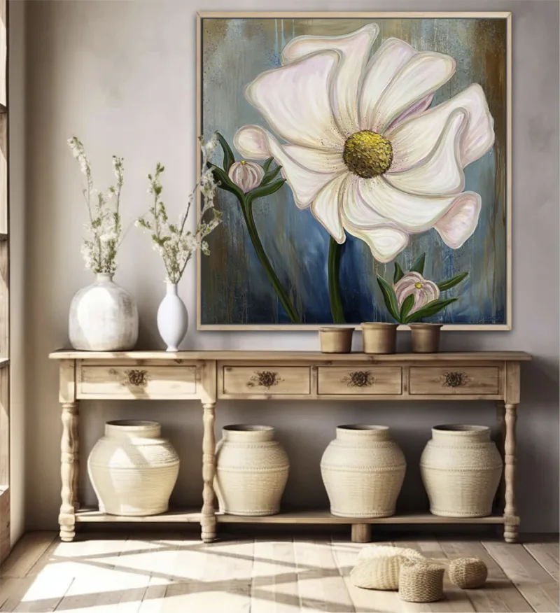 Maleri af Anita Krøjgaard med blomstermotiv