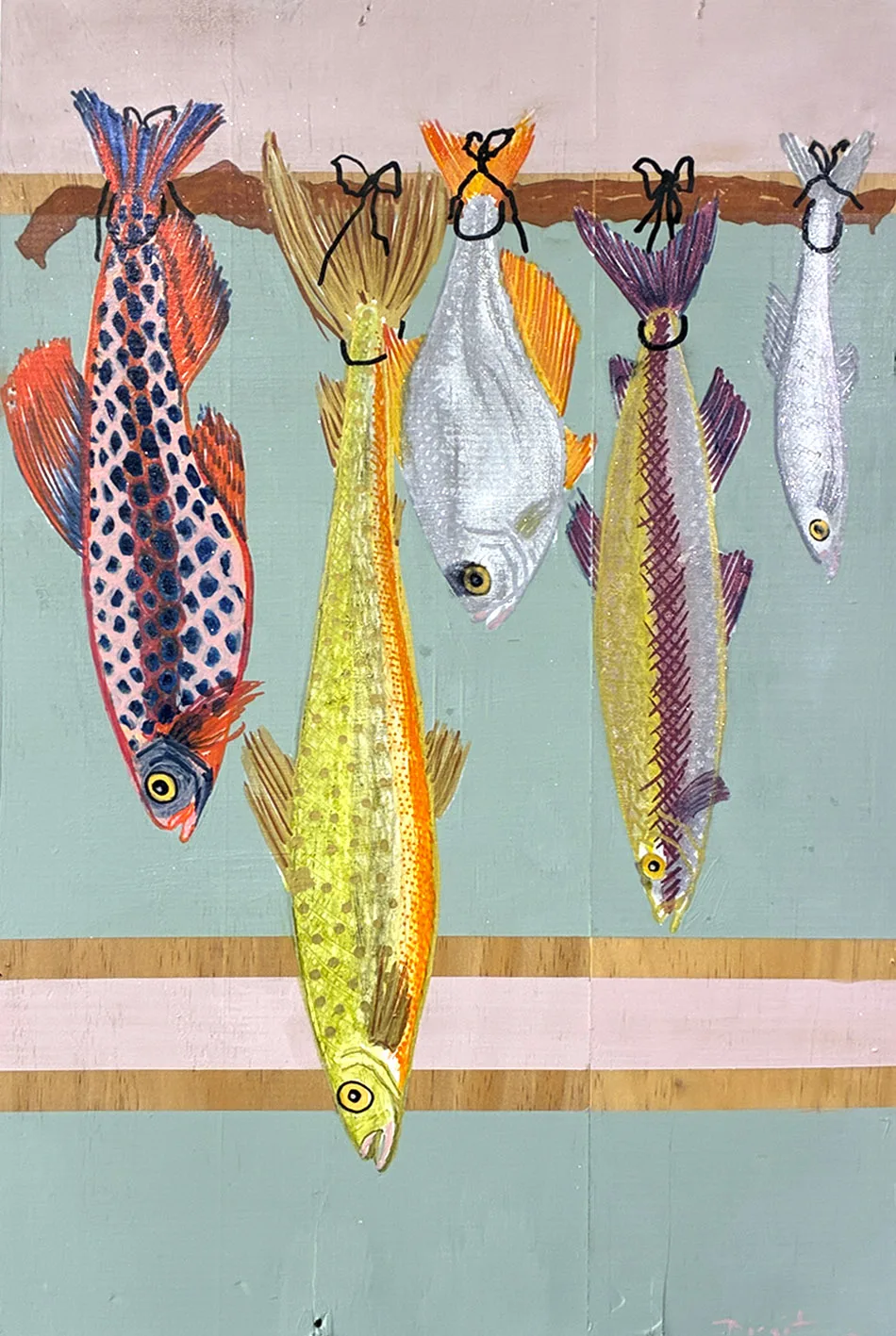 Akrylmaleri af leopardfisk