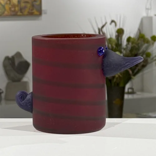 Glasskulptur "Chikadee" af Borowski Glass Art