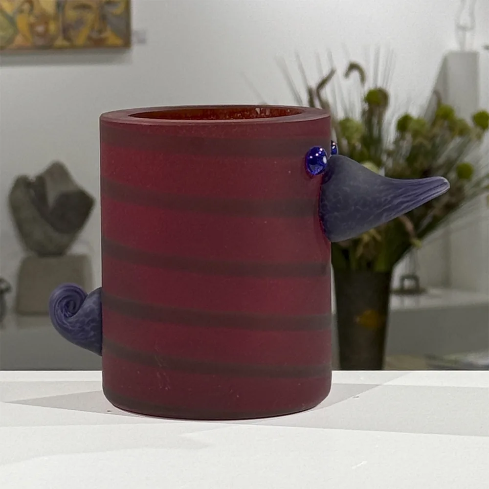 Glasskulptur "Chikadee" af Borowski Glass Art