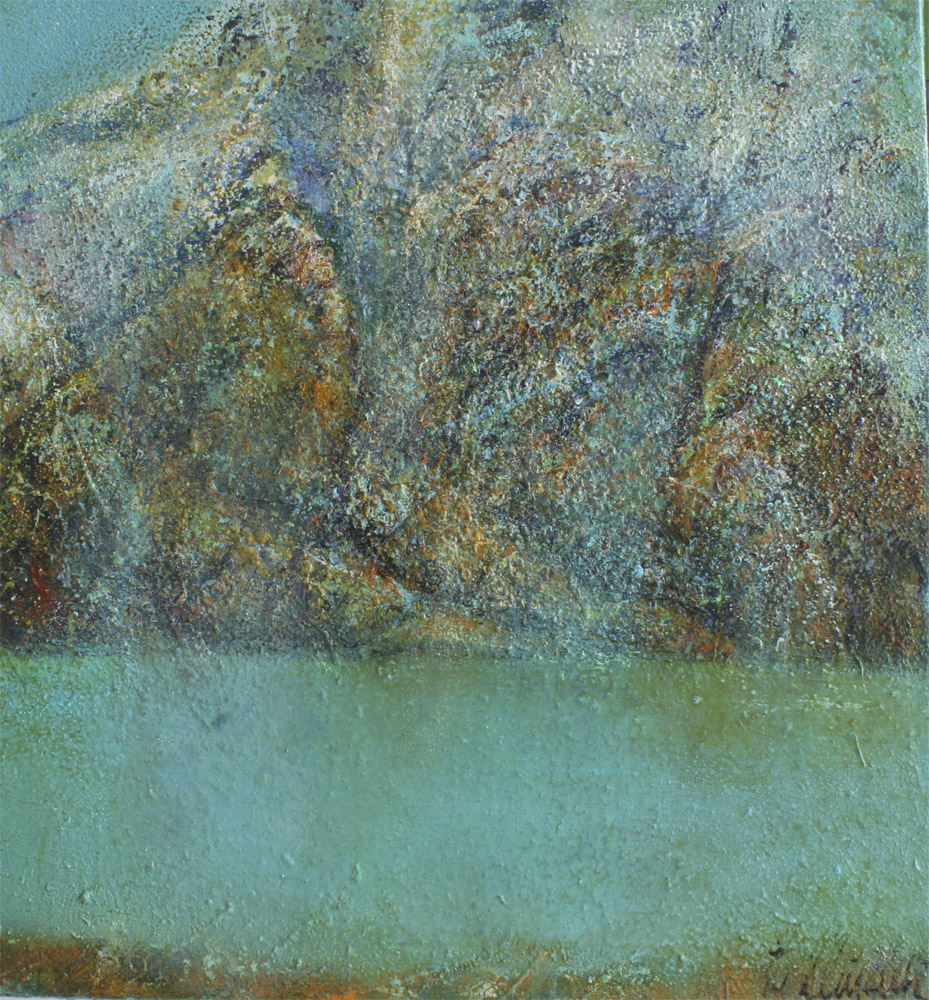 Before the flood. Maleri af Ellindur Egilstrøð. B * H: 50 * 50 cm