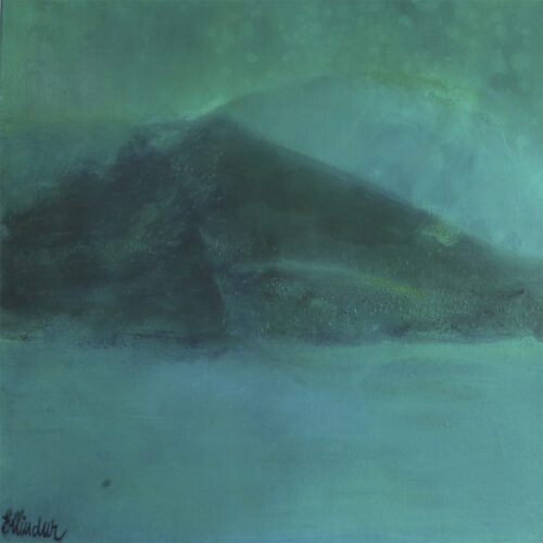 Not dark yet. Maleri af Ellindur Egilstrøð. B * H: 70 * 70 cm