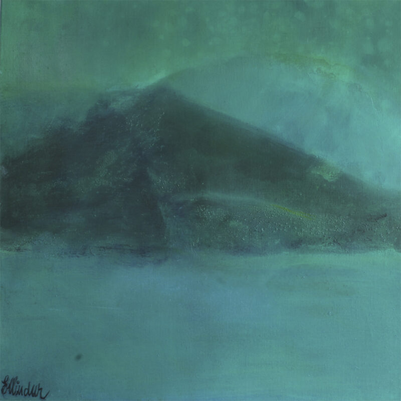 Not dark yet. Maleri af Ellindur Egilstrøð. B * H: 70 * 70 cm