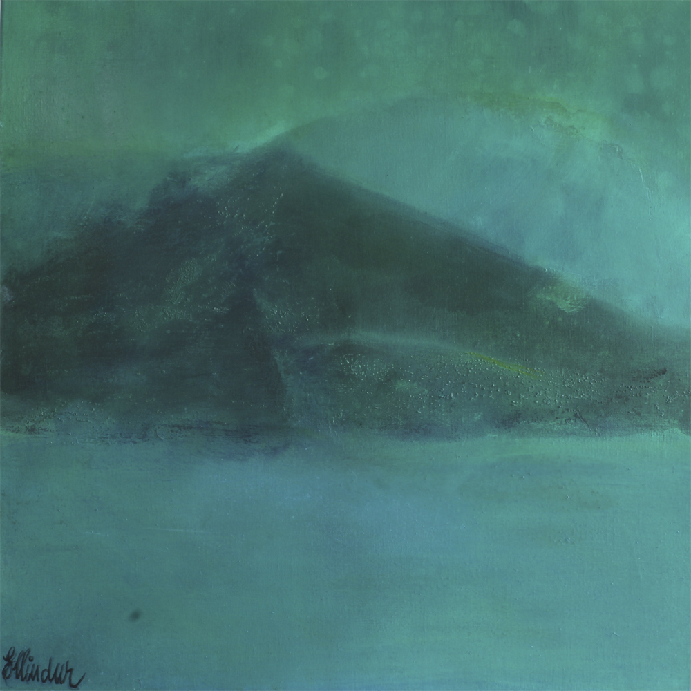 Not dark yet. Maleri af Ellindur Egilstrøð. B * H: 70 * 70 cm
