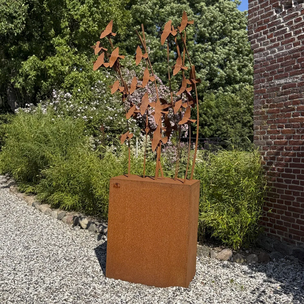 Skulptur "Fugleflok" af Erling Mørch