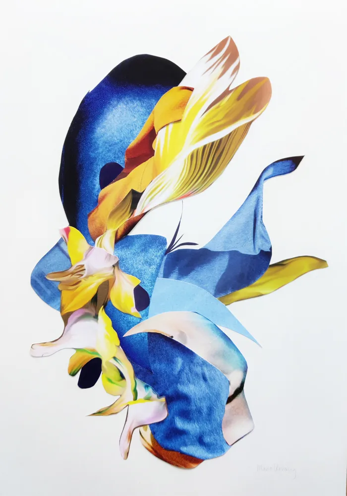 Collagebillede "Beauty of my inner flame I" udført af Maria Urvang