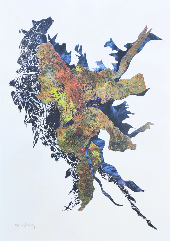 Collagebillede "Escape" udført af Maria Urvang