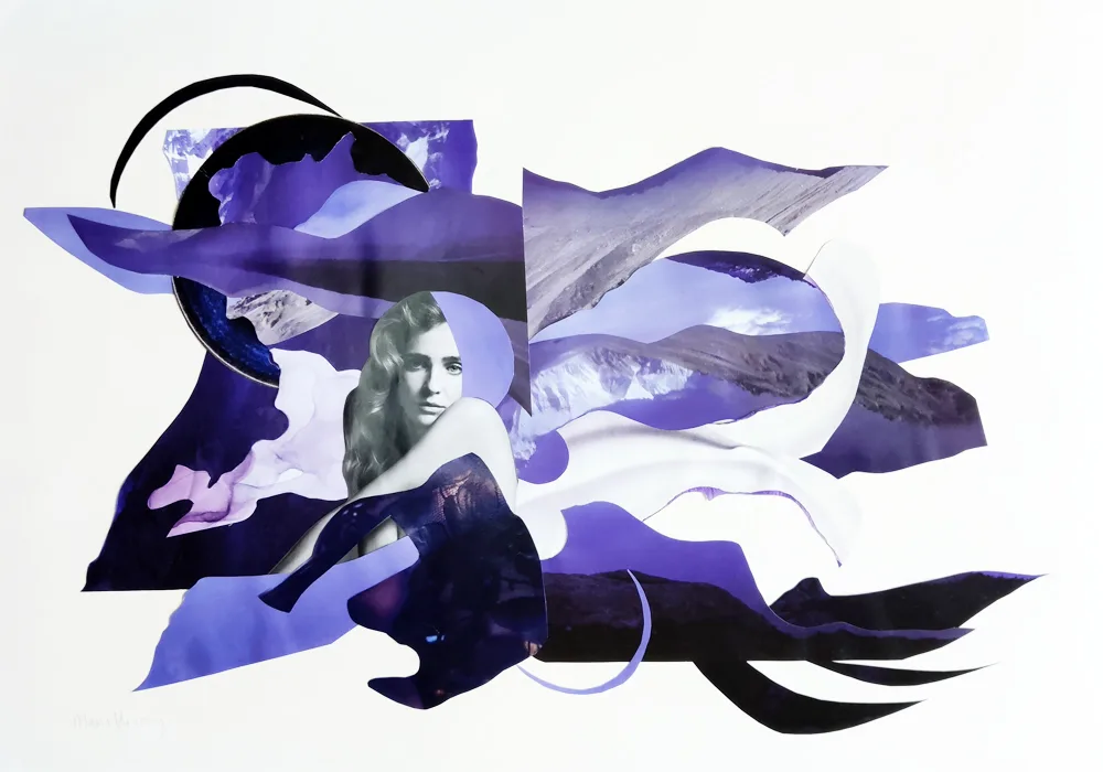 Collagebillede "Feeling like a mermaid" udført af Maria Urvang