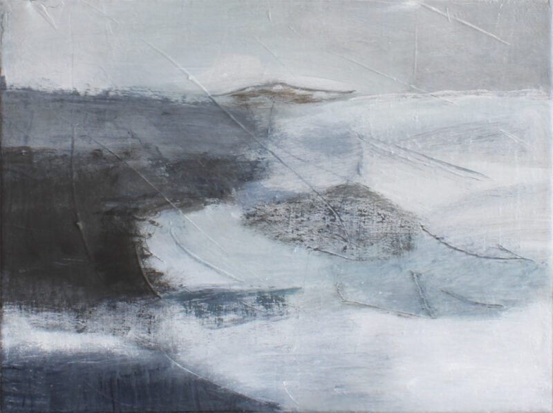 Snelandskab. Maleri af Marianne Wikkelsø. B * H: 40 * 30 cm