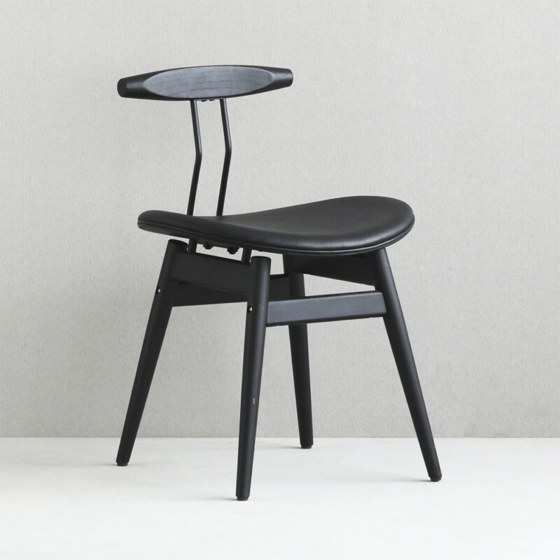 Spisebordsstol. Naya 19092 Ash black Leather black