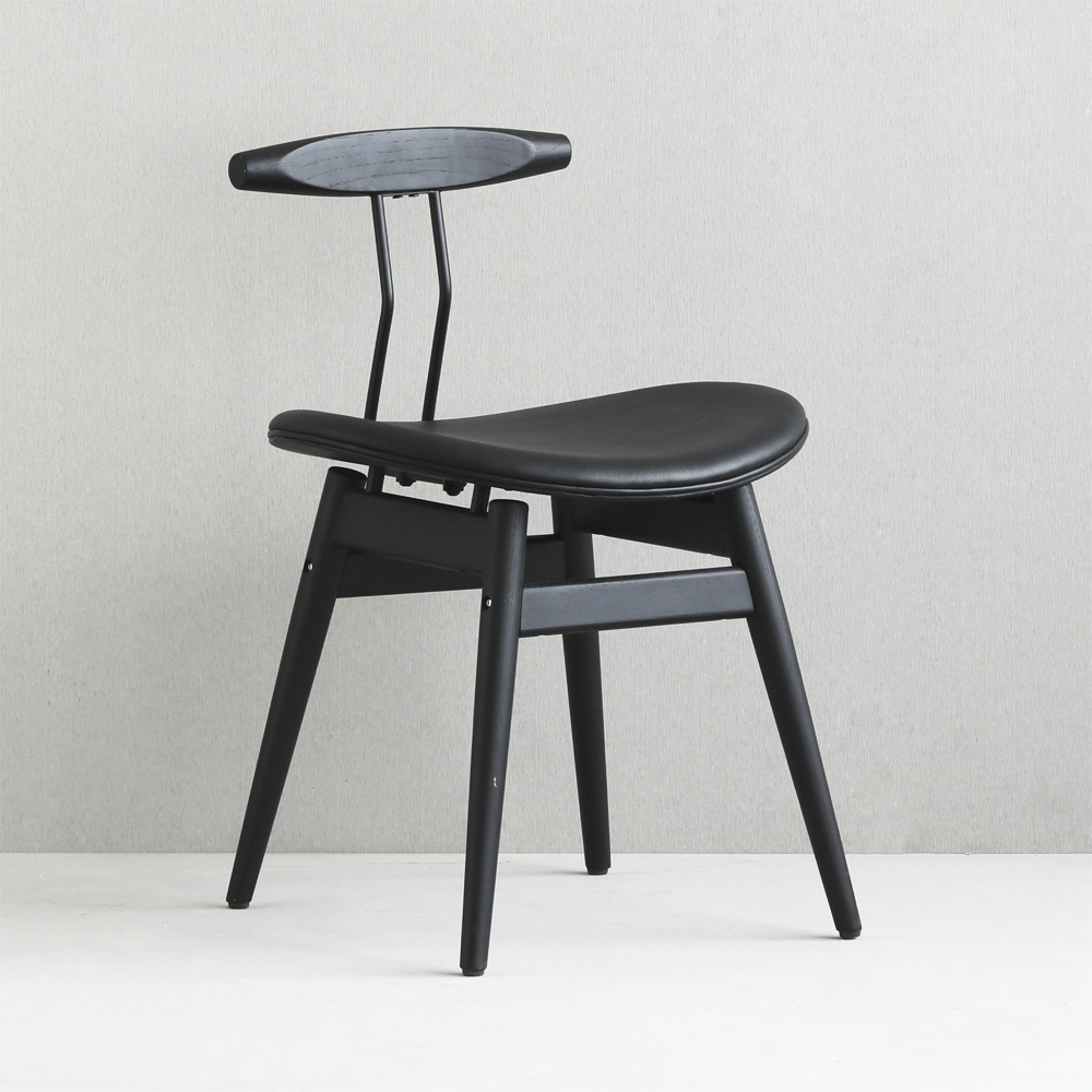 Spisebordsstol. Naya 19092 Ash black Leather black