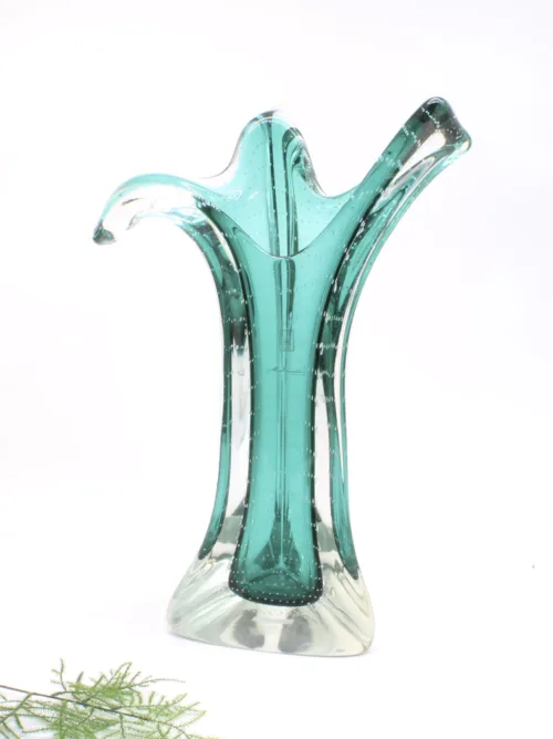 Glas skulptur "Blå vase" af São Marcos Murano glas