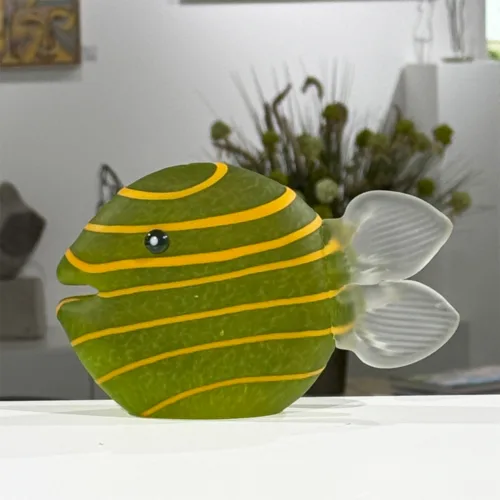 Glasskulptur "Snippy (grøn)" af Borowski Glass Art