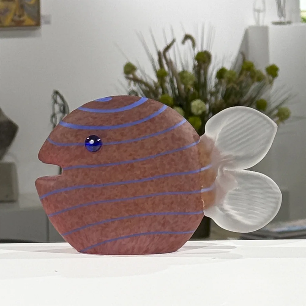 Glasskulptur "Snippy (rosa)" af Borowski Glass Art