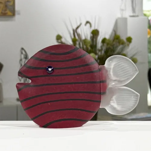 Glasskulptur "Snippy (rød)" af Borowski Glass Art