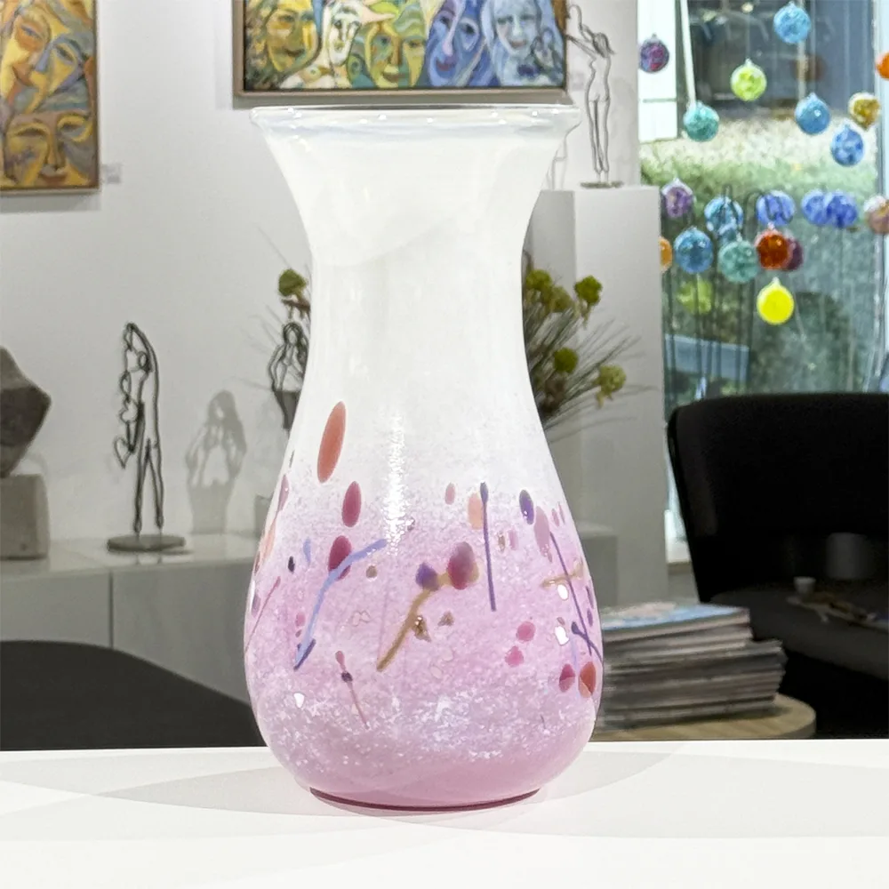 Unika glas "Løgformet vase" af Tina Lofstad