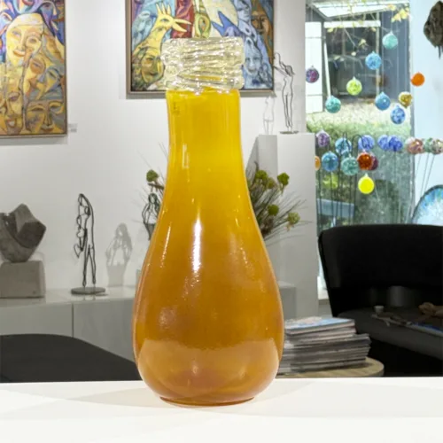 Unika glas "Løgformet vase" af Tina Lofstad