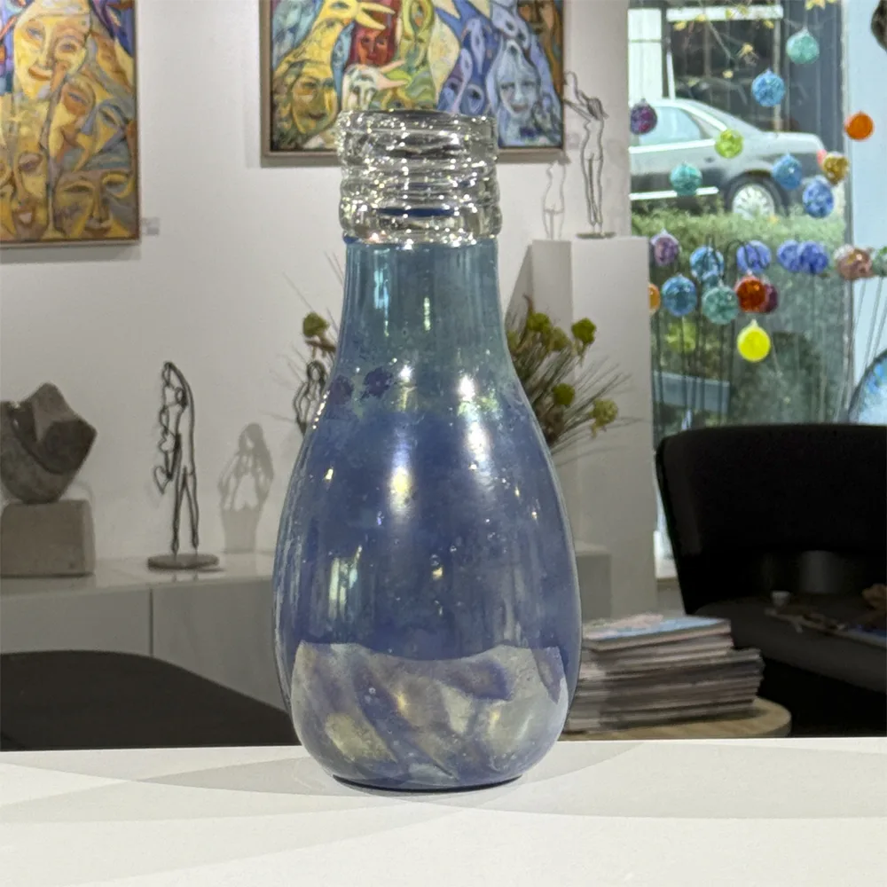 Unika glas "Løgformet vase" af Tina Lofstad