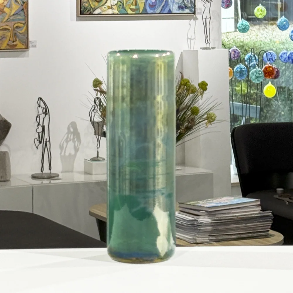 Unika glas "cylindervase" af Tina Lofstad