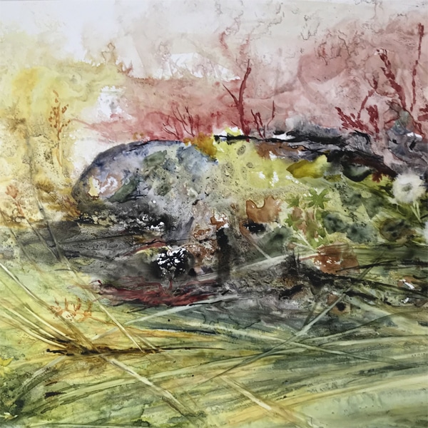 Jordens planter. Akvarel af Vilborg Gunnlaugsdóttir (B * H: 50 * 40 cm)