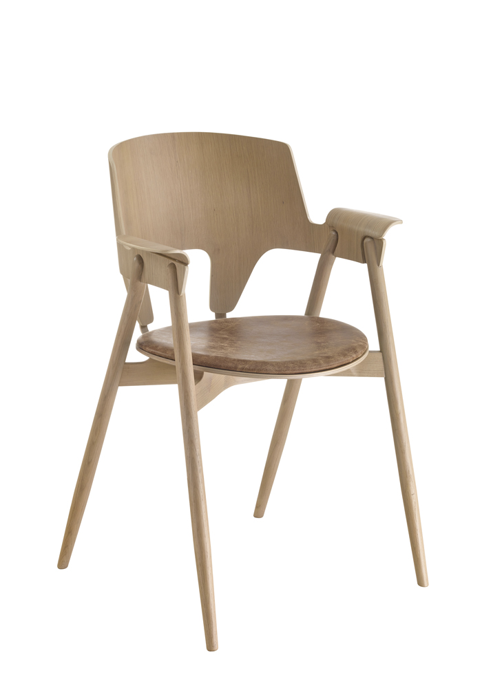 Spisebordsstol. Woodpecker 19008 Oak Eco leather cognac